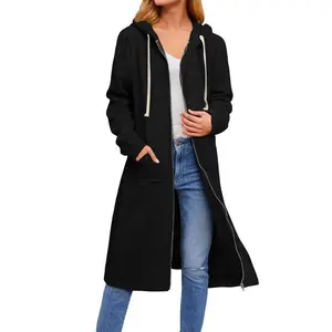 2025 Autumn/Winter New Women’s Loose Zip-Front Long Cardigan