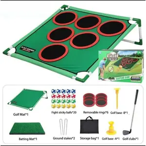 3 Ways To Play Golf Game Play Set| Indoor & Outdoor Golf Beer -Includes 20 Velcro Balls,Chipping Mat & Carrying Case| Fun Game for Adults,Teenagers -NO CLUB INCLUDED