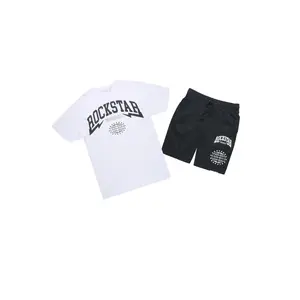 Stori White/Black T-Shirt/Short Set