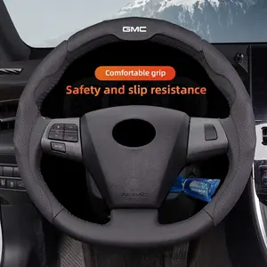 Car Steering Wheel Covers Cover Breathable Steering Covers Fashionable Car Accessories For GMC Terrain Sierra Canyon Yukon Acadia Savana Denali AT4 Granite