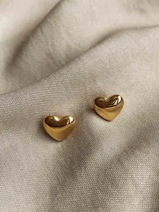Elegant Stainless Steel Mini Heart Earrings, Simple Design for Women, Perfect for Daily Commute, Daily Wear, Versatile and Stylish Ear Studs