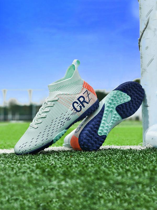 New men's game training boots Non-slip AG cleats Football boots Adult breathable high-top soccer shoes Couple outdoor professional football shoes Lawn light classic black sports soccer cleats Football Field Boots