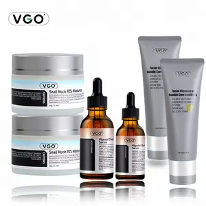 【Buy 30ml Vitamin C Serum Get 30ml Free】VGO Vitamin C Facial Serum Essence Skincare Cleanser-B3 Skin care cream Cleanser  VGO Snail Mucin 92% Moisturizer Hydration and Nourishment for Radiant Skin Hyaluronic skin, products skin  help facial skin care kit