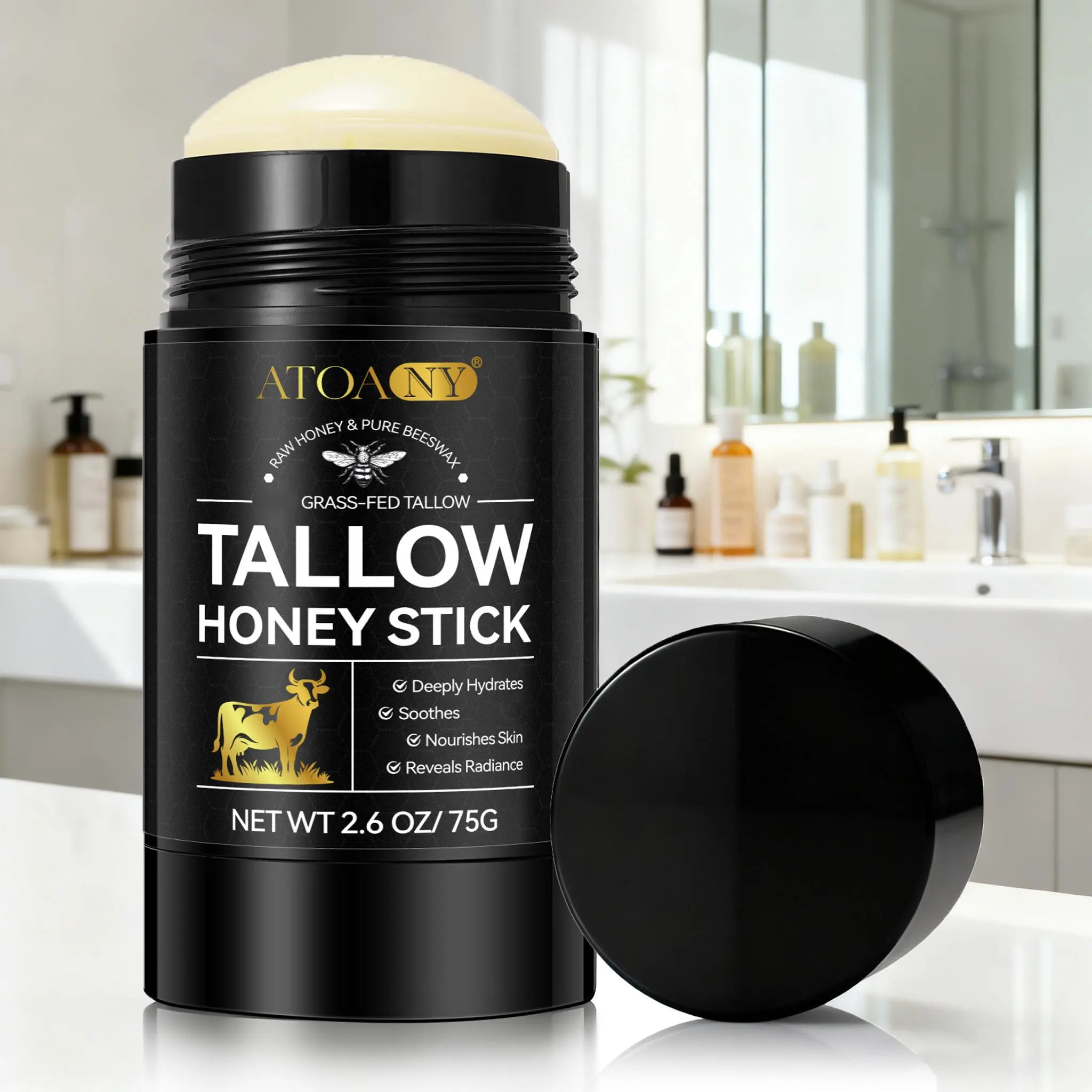 Atoany Butter Honey Stick 75g, Raw Honey, Natural Ingredients, Perfect for Snacking, Enhance Your Daily Diet, Ideal Gift Option, Natural Honey Sticks