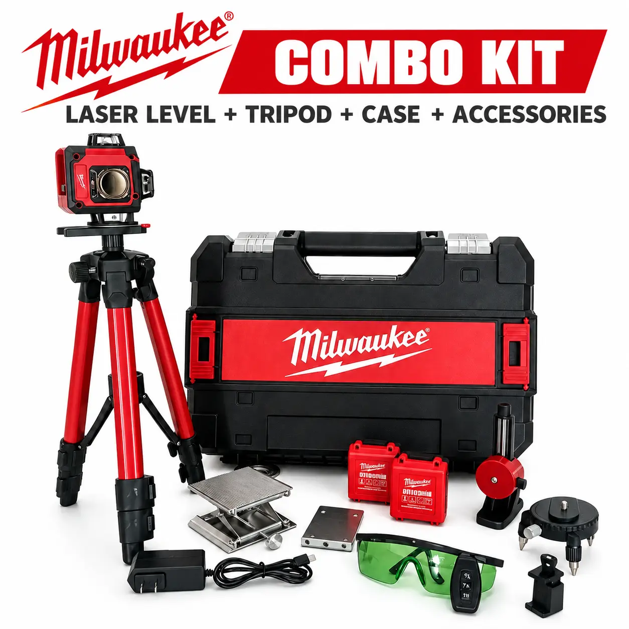 Milwaukee Cordless 12/16 Line 4D Laser Level  M12  Power for Drywall Contractors Wall Tilers Finish Carpenters and Interior Renovation Trades service truck layout construction heavy m18 fuel high-quality tool runtime hour