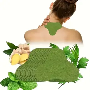 Mugwort Ginger Relief Patches 12 Counts Natural Herbal Pain Soothing for Stiff Neck Shoulder