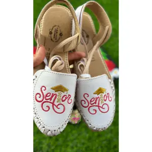 Senior 2026 - Gold and Red Leather Lace Up