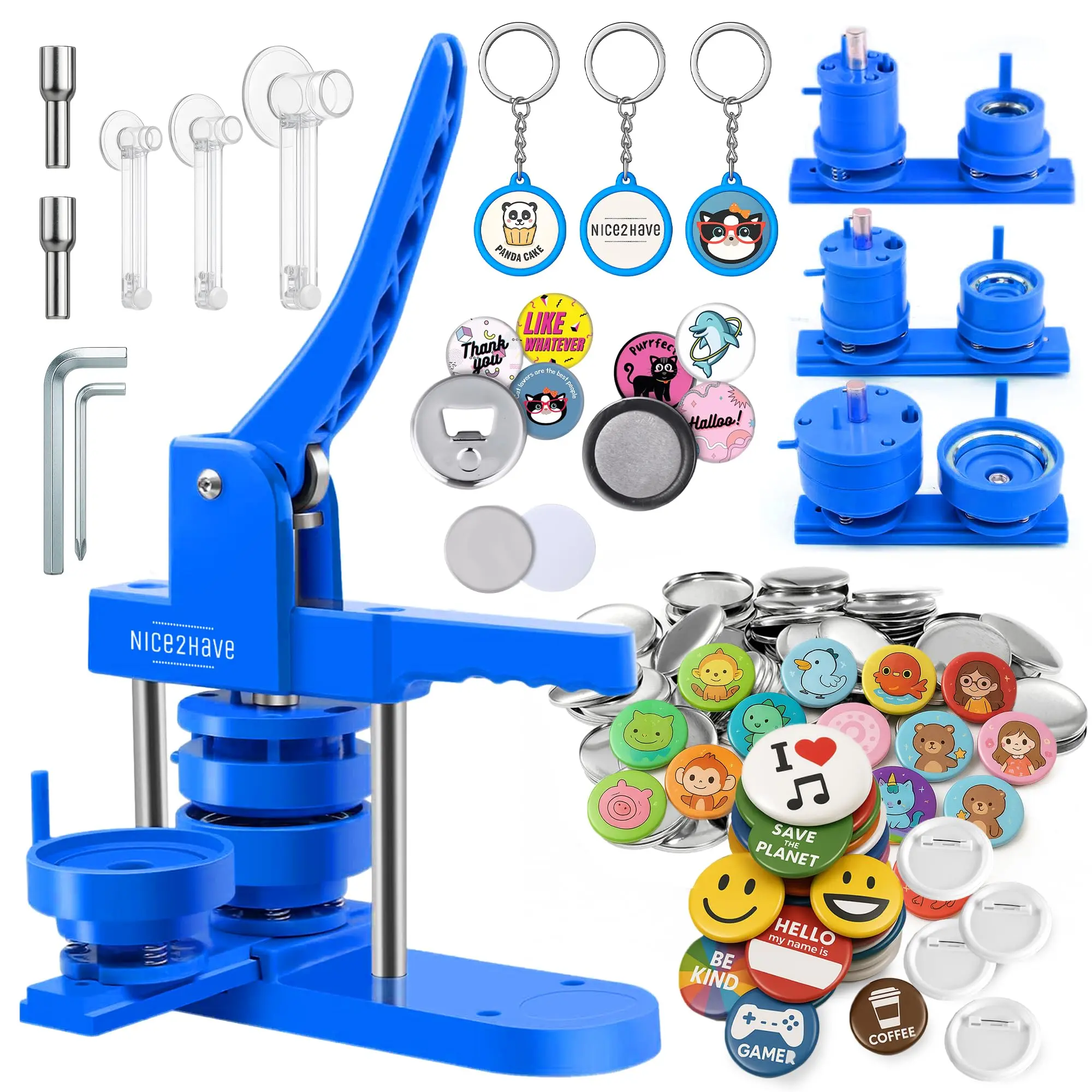 Button Maker Machine Pin Maker Kit with Button Supplies