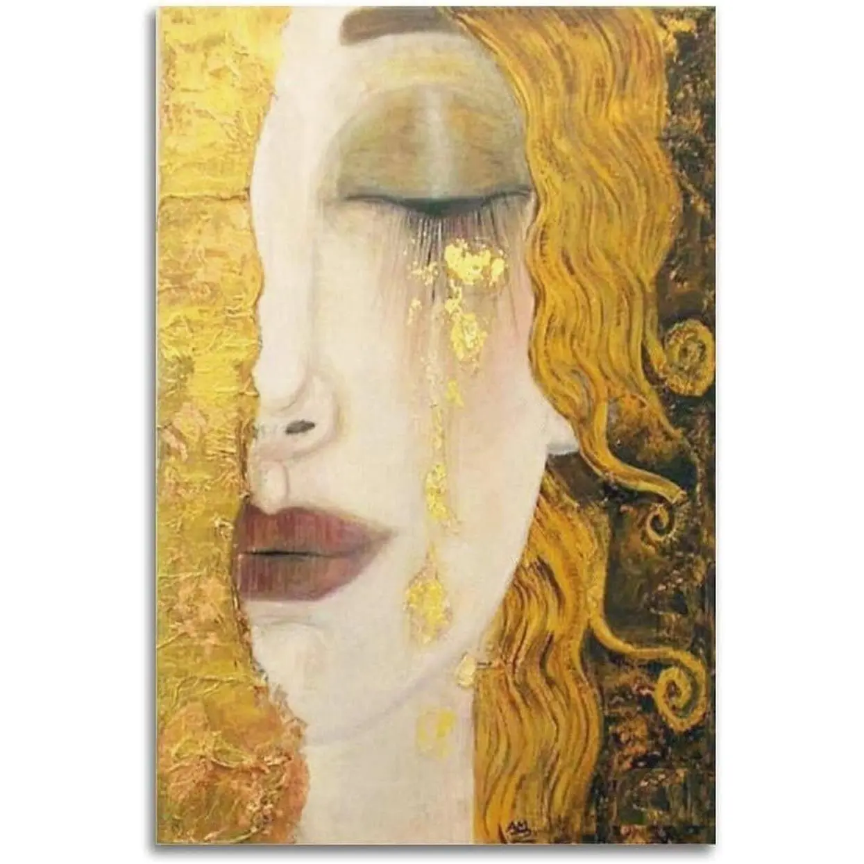Gustav Klimt Paintings Artworks- (Golden Tears) Printing Posters Wall Art Decor Room Gifts Decoration Colorful Ornaments Artistic Photo