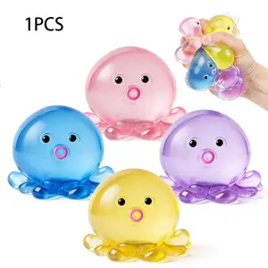 4 Colors Octopus Soft Candy Stress Balls, Suitable for Adults and Kids, Relieve Anxiety and Pressure, Perfect for Holiday Baskets, Party Gifts, Classroom Prizes, Birthdays