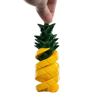 Fidget Spinning Pineapple Intersecting Decorative Desk Figurine Ornaments Colorful | year gift design ornament | Living Statue