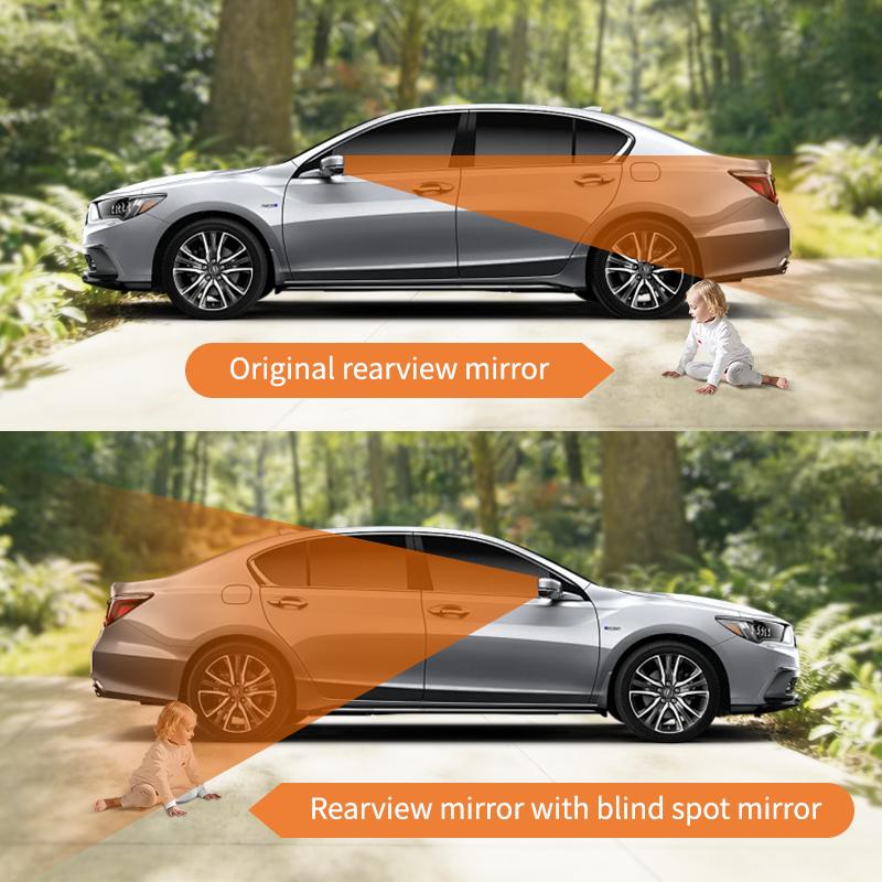 2PCS Wide Angle Car Blind Spot Mirror for SUV Trucks Safety, Universal 360° Adjustable Rearview Side Mirror