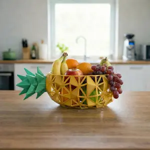 LV 3D Pineapple Polygon Bowl | Decorative Fruit Bowl | Modern Tableware | 3D Printed Bowl