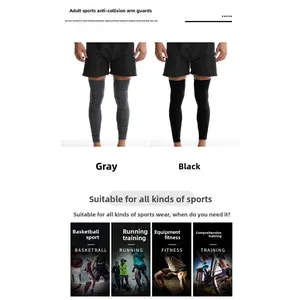 Anti-collision knee pads, extended length for protecting both thighs and calves, sports knee pads for basketball and cycling, breathable honeycomb design, anti-collision patella protection