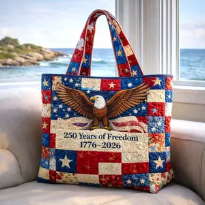 250th Anniversary gift, American 250th anniversary tote bag, anniversary quilted shoulder tote bag