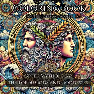 Mythic Escape - A Coloring Book of Greek Gods and Goddesses: A Stress-Relieving Coloring Book for Adults and Teens Exploring Ancient Mythology, Paperback