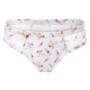LittleForBig Breathable Cupid Print Mesh Tucking Gaff Brazilian Cheeky Panties Smooth Silky Hiding Gaff Shaping Briefs for Crossdressers Transgender Individuals