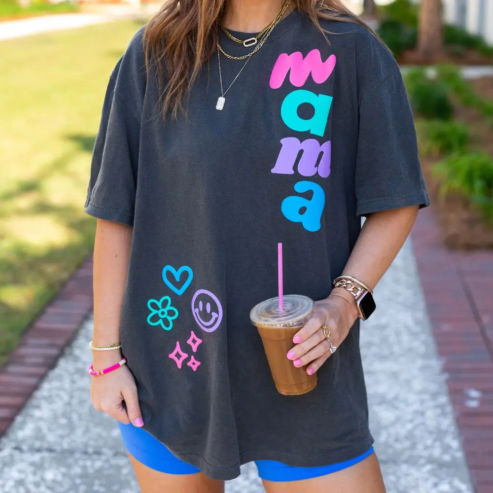 PUFF Mama Dopamine Doodles T-Shirt - Soft Fabric, Ideal for Casual Wear, Versatile Design for Dopamine Enthusiasts