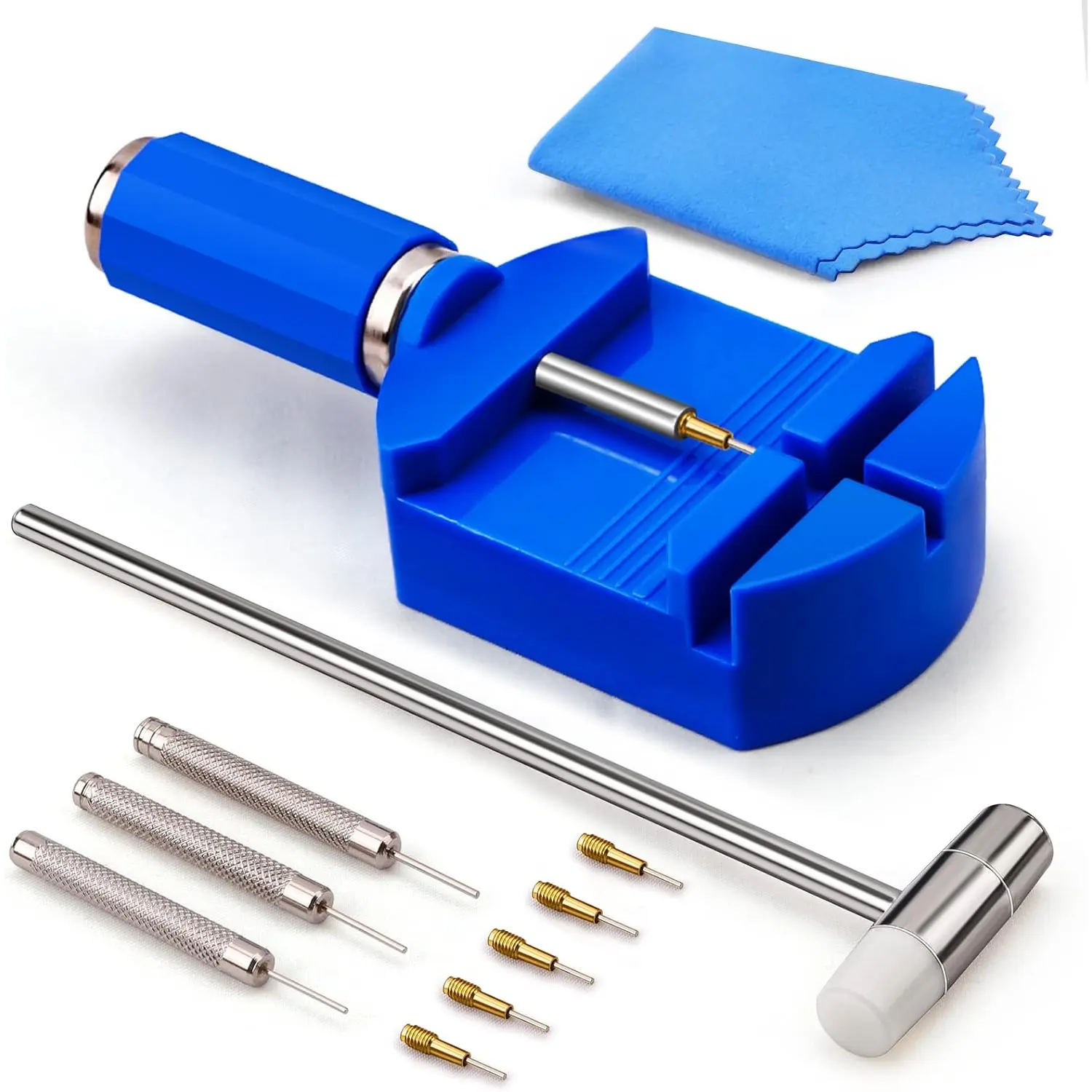 Watch Link Removal Tool Kit, Watch Band Strap Chain Pin Remover Repair Tool Kit for Watch Band Strap Adjustment, Bracelet Sizing and Watch Resizing Adjuster