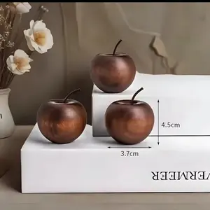 New Real Wood Apple Ornament, Car Air Freshener Diffuser, Christmas Gift, Boyfriend Gift, Decorative Home Accessory