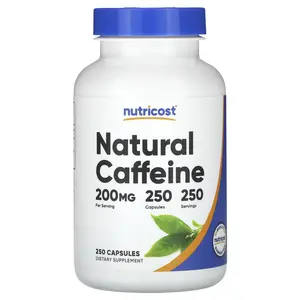 Nutricost Natural Caffeine, 200 mg, 250 Capsules