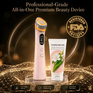 8-in-1 EMS Beauty Wand | 4-Color LED Light Therapy Face Massager | Skin Tightening, Wrinkle Reducer & At-Home Spa Facial Sculpting Wand Skin Elasticity