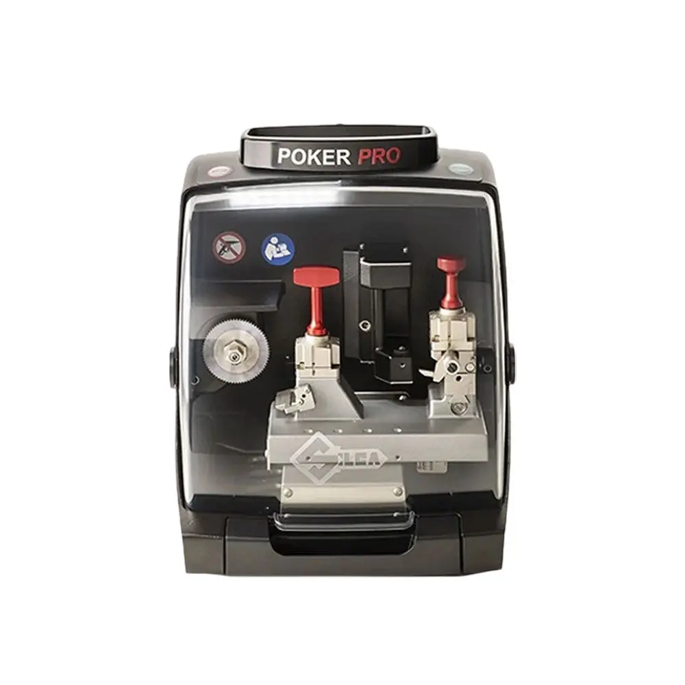 ILCO Poker Pro Automatic Key Cutting Machine - Portable, Compact Design, Compatible with Flat and Cruciform Keys (D851467ZB)