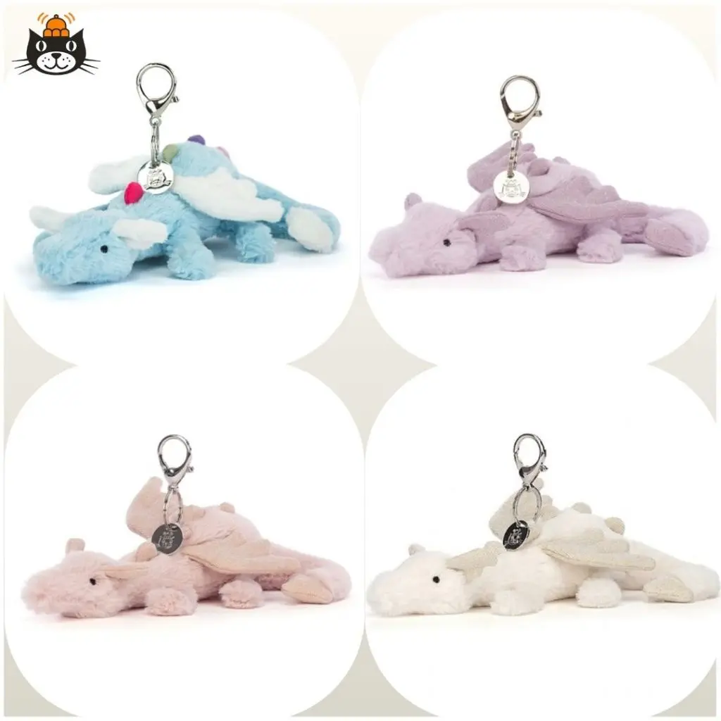 Dragon Soft Plush Animal Keychain Collection – Cute Kawaii Bag Charm for Backpack, Handbag, Purse, Tote Bag, Car Keys & Travel Accessories, Perfect Gift for Women, Girls, Kids, Teens, Collectors and Plush Toy Lovers