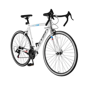 VEVOR 700C Wheels Road Bike, SHIMANO 21-Speed Drivetrain Carbon Steel Frame Bicycle, Drop Bar, Caliper Brake Urban Commuter Sport Bike for Adults