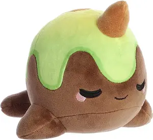 Aurora Collectible Plush Toys - 7 in Tasty Peach Plush, Avocado Nomwhal Stuffed Figure