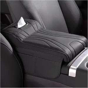 Car Armrest Cushion Leather Waterproof Armrest Box Cover Protector, Car Center Console Cushion Pad Car Armrest Pad, Accessories