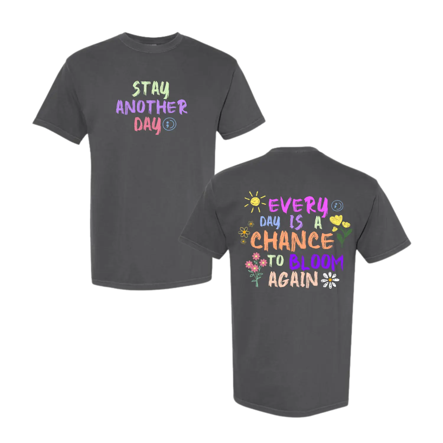 Stay Another Day Women's Mental Health Awareness Short-Sleeve Loose Tee - 2025 Exclusive Soft Ring-Spun Cotton Casual Streetwear Top