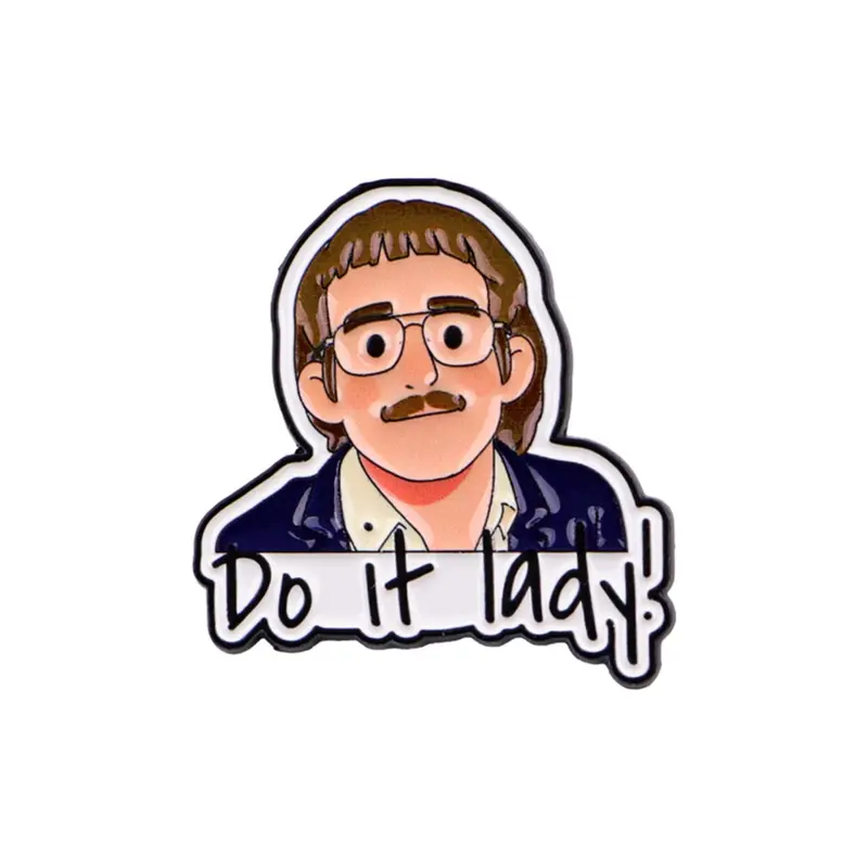 "Do It, Lady" Fashionable Personalized Quote Brooch, Alloy Brooch Pin, Lapel Pin, Clip, Stylish Unisex Vintage Clothing Accessory, Perfect Gift for Friends