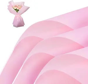 20 Sheets Flower Wrapping Paper -  Floral Bouquet Wrapping Paper, DIY Craft Packaging, Florist Supplies Packaging for Wedding Birthday , 22.8x22.8 inch (Misty )