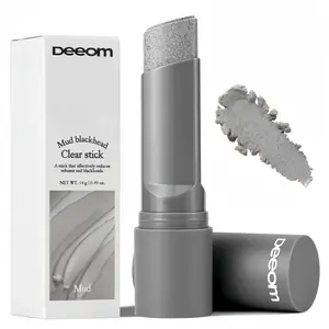 Deeom Mud blackhead Clear stick | 14g（0.49oz）| A Korean-made pore cleanser with kaolin | walnut shell powder, and activated charcoal | It helps deeply clean pores | remove blackheads | shrink pores, control oil | and repair the skin | face peelers