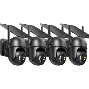 4K Cameras for Home Security - 4G LTE Cellular Security Cameras Outdoor Solar/Battery Powered with Solar Panel, 360° Viewing, AI Human Detection, Color Night Vision (SIM Card Included Data Refill is Required)