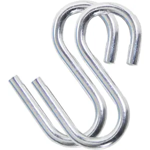 Heavy Duty 2pcs Stainless Steel S Shaped Hooks, Thickened S Hooks for Fishing Hiking Hammock Hanging