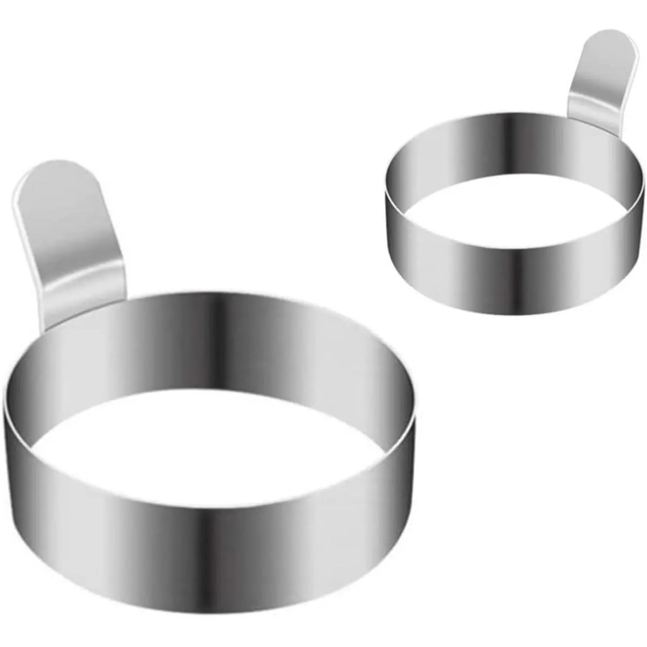 4-piece Set of Fried Egg Molds Stainless Steel Egg Rings Fried Egg Roll Molds Pancake Molds