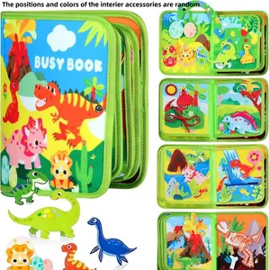 Portable Travel Busy Board Sensory Quiet Book, Toddler Early Learning Toy, Travel-Friendly Educational Game, Unisex Preschool Gift for Boys & Girls, Sensory Activity Board