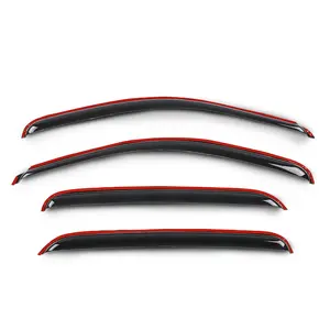 Window Visor Vent Rain Sun Guards Fit For 07-14 Chevy Silverado GMC Sierra Crew Cab