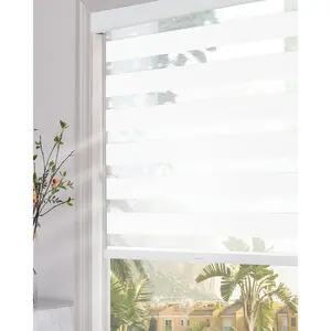 Blackout Blinds for Windows (15" W x 47" H, White) Shades for Indoor Windows, Sheer Shades Thermal Blinds with Cassette, Roller Window Shades for Home