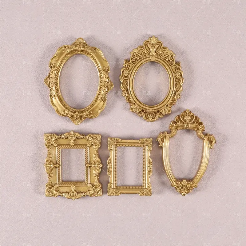 Mini Resin Small Photo Frame DIY Cream Glue Refrigerator Decorating Magnet Home Decoration Accessories Imitation Photo Frame Shooting Props Fridge Magnets Decorative Fridge Magnets