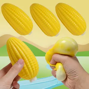 Realistic Corn Squishy Stress Ball - Soft Food Shaped Squeeze Toy, Slow Rebound Anxiety Relief Fidget Dual Mode Gel Blaster Electric