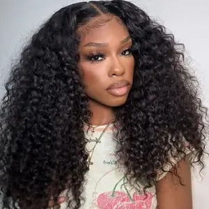 Alipearl Wig Short Curly 4x7 Closure Wigs Ready To Go Glueless Wigs Pre Cut Pre Bleached Curly Human Hair Beginner Friendly TikTokShopBacktoSchool