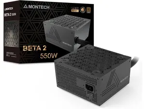 MONTECH BETA 2 550W Power Supply, ATX 3.1 Ready, 80+ Bronze Certified, DC-to-DC Stability, Industrial Japanese Main Capacitor, Full Protection Suite (BETA2550W)