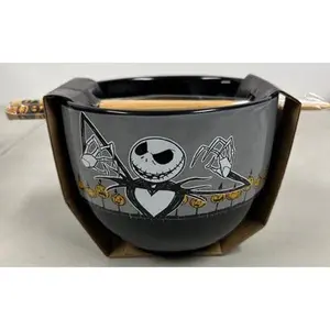 Officially Licensed Jack 20 oz Ramen Bowl with Chopsticks - Nightmare Before Christmas