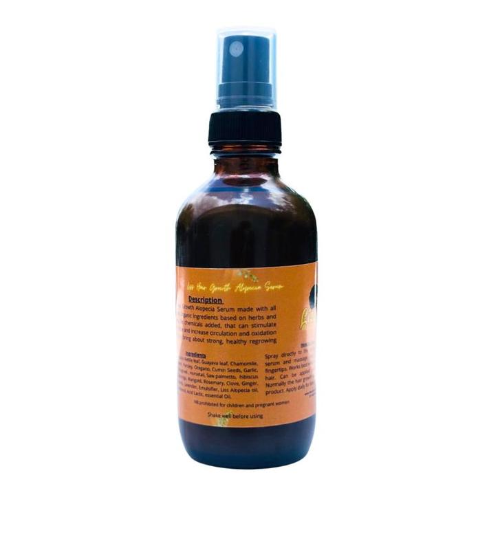 Liss Hair Growth Serum 4 Oz Mini Bottle Nettle Leaf Root Strengthening for On-the-Go Use Travel Size Compact & Portable