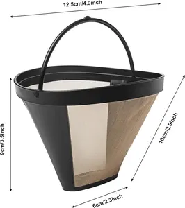 Coffee Filter Basket Reusable #4 Cone Ninja Coffee Makers Pack Permanent Replacement Accessories Ninja Coffee
