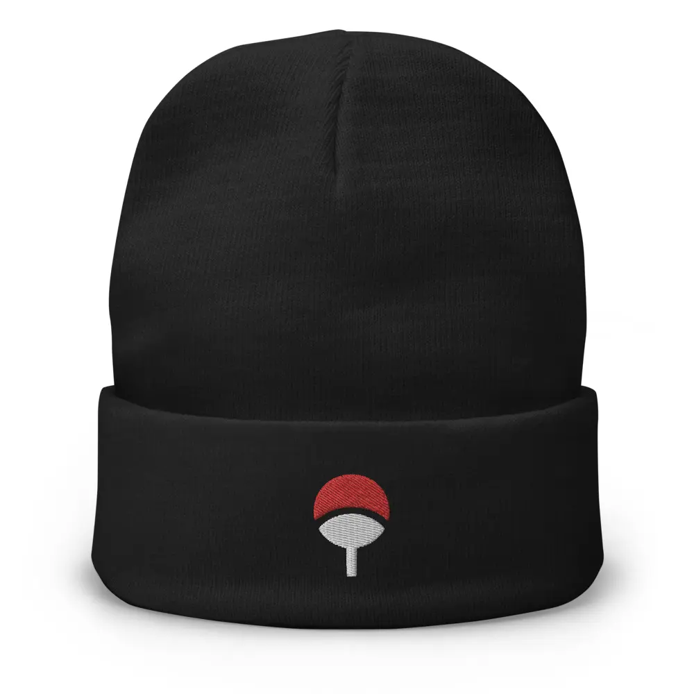 Naruto Shippuden Sasuke Uchiha Clan Anime Embroidered Beanie