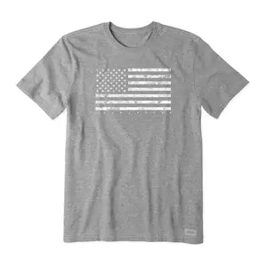 Life is Good Men's Classic Flag USA Crusher Tee